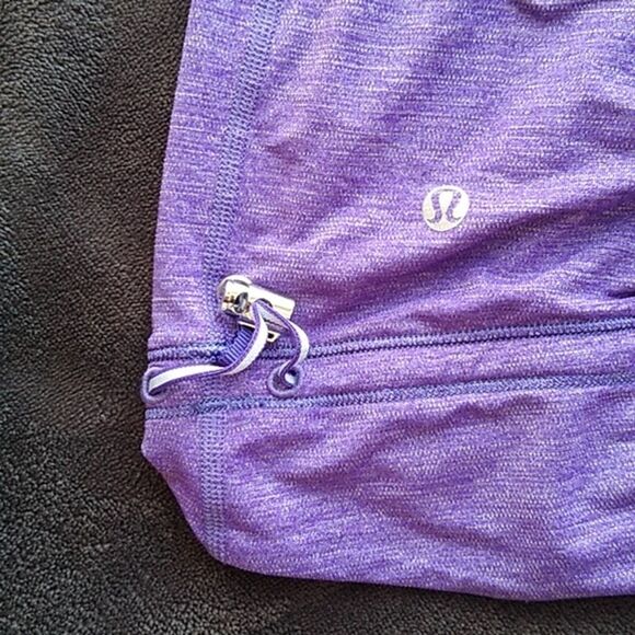 Lululemon Heathered Purple Restless tank wee stripe bruised berry sz 4 - Picture 7 of 9